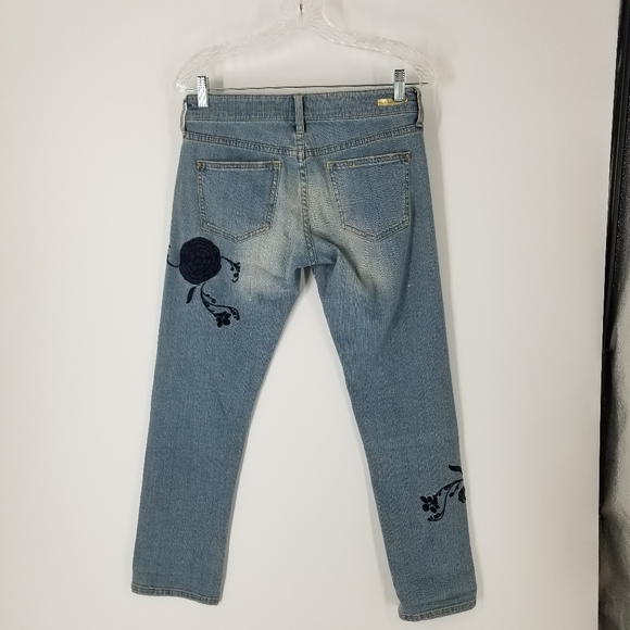 Pilcro Anthro Hyphen 26P Embroidered Faded Jeans - Picture 7 of 11